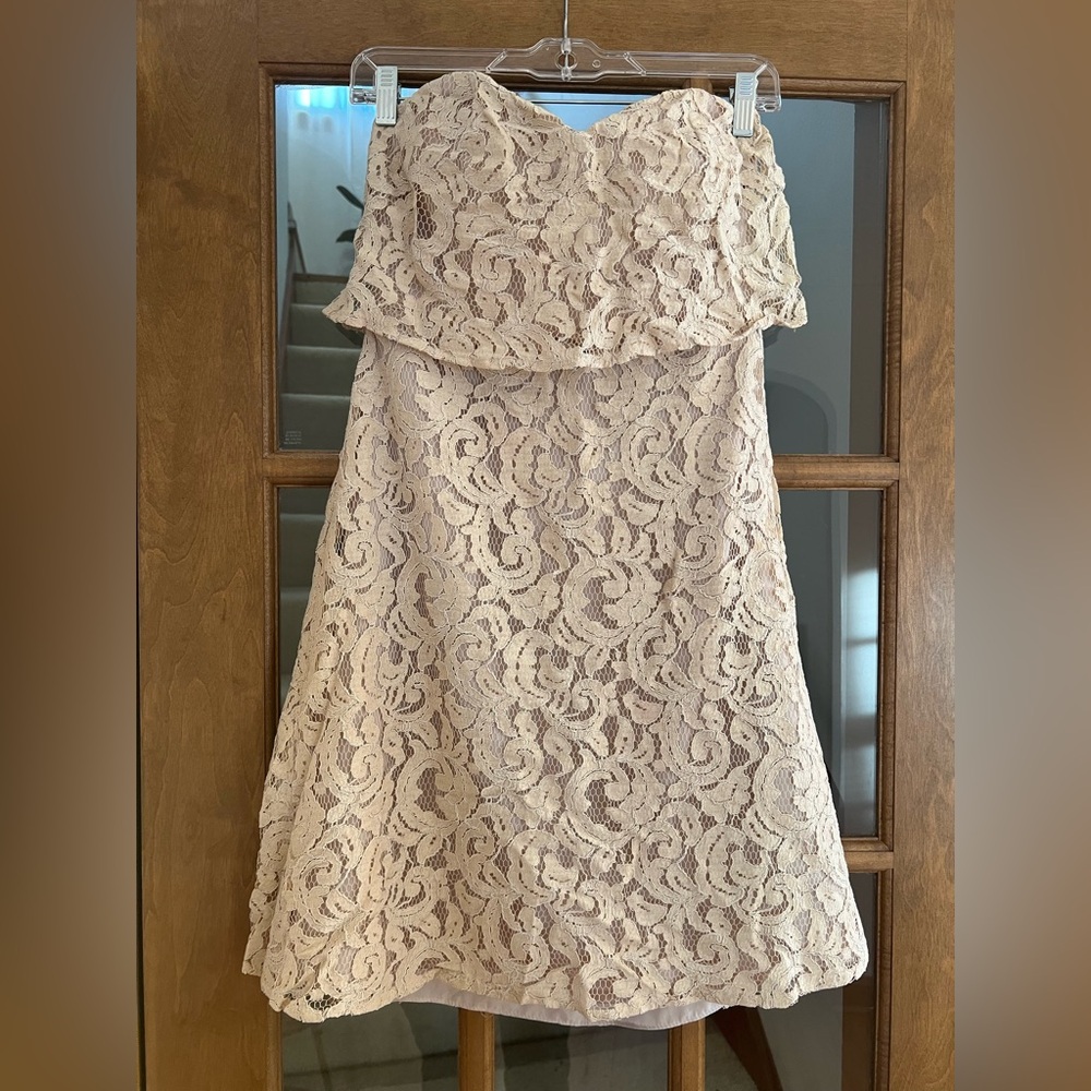 Jasmine Bridesmaids Nude lace dress